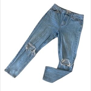 Topshop mom jeans size 28 distressed